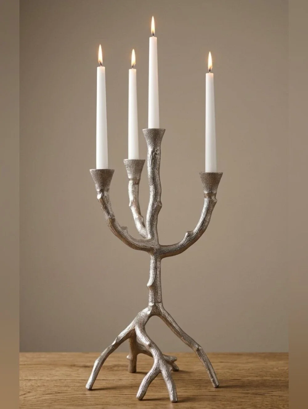 Metal Tree Branch Candelabra